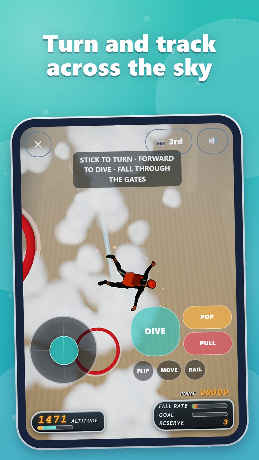 Sky Diving X screenshot: track