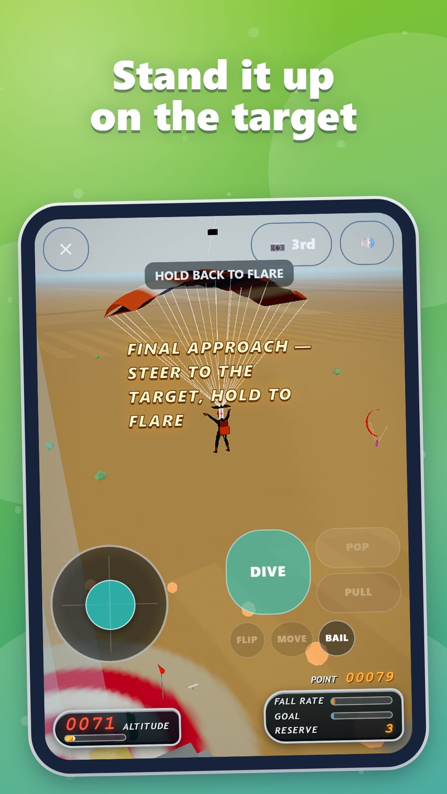Sky Diving X screenshot: landing